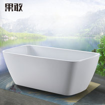 果敢浴缸亚克力 欧 薄边 独立式 简易 浴缸1.5 1.6 1.7米035浴盆