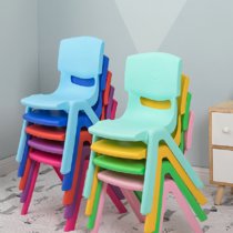云艳YY-LCL1511 儿童椅子宝宝凳子小板凳靠背幼儿园小孩桌椅塑料婴儿家用加厚座椅 大班(3-7岁)樱花粉(默认 默认)