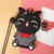 oppor9s手机壳r9sk全包OPPOR9S可爱卡通女款硅胶防摔创意个性潮韩(黑条纹猫+同款绳)