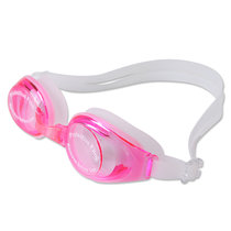 男女防水防雾高清游泳镜透明眼镜 大框泳镜带耳塞(208亮红)