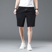 冰丝休闲短裤男士五分裤新款夏季超薄韩版潮流宽松马裤子男(浅灰色 29)