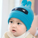 秋冬宝宝帽男童小孩棉胎帽0-3-6-12个月女童婴儿帽子新生儿帽子春(天蓝色)