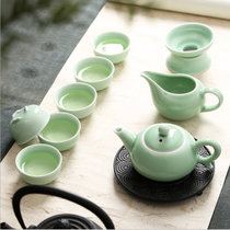 瑾瑜御瓷 陶瓷功夫茶具茶杯过滤套装 龙泉青瓷茶壶茶具礼盒装(款式二)