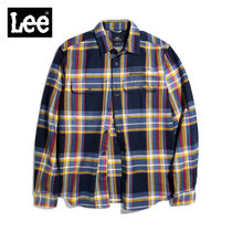 LEE男士休闲长袖格子衬衫L418646JU66T(蓝色 M)