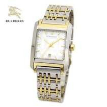 BURBERRY巴宝莉手表女表 时尚休闲方形白金钢带女士手表 BU1573