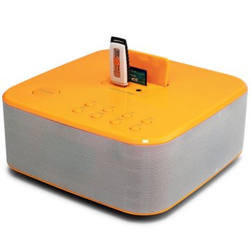 悦辰（RSR） MS405数码USB SD插卡音箱迷你便携式音响FM扬声器（橙色）