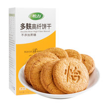 怡力多麸高纤饼干原味216g/盒 孕妇零食无添加糖粗粮低燕麦饱腹代餐