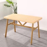 永岩钢木 欧式餐桌简约现代实木餐桌 YY-0126(米黄色（可指定） 默认)