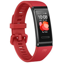 华为手环4 Pro智能GPS轨迹运动心率血氧游泳防水NFC门禁卡蓝牙手表(蜜语红 官方标配)