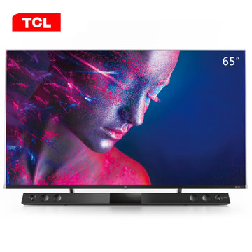 tcl彩电65c1065英寸4k超高清远场语音量子点全面屏电视黑