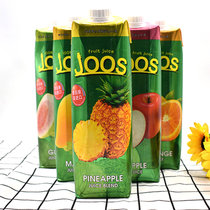 泰国进口Joos杰事饮料1000mL 芒果蜜桃番石榴果汁 休闲饮品(菠萝汁)