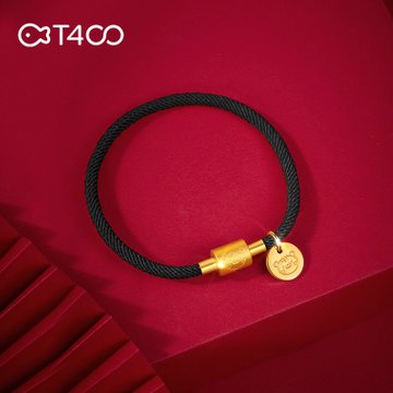 T400幸运守护幸福虎钛钢情侣手链黑色T421CG039A280【图片价格品牌报价