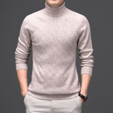 法斯佩雷高领加厚冬季羊毛衫(粉红色 S)
