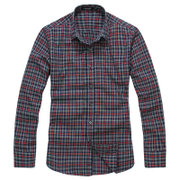 Lesmart/莱斯玛特 新品男士英伦风衬衣 棉质长袖衬衫 SW13383(红色 42)