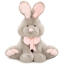 美国兔邦尼兔子公仔玩偶大号毛绒玩具布娃娃可爱睡觉抱女孩萌韩国风萌萌兔(灰色 ---收藏先发货---)