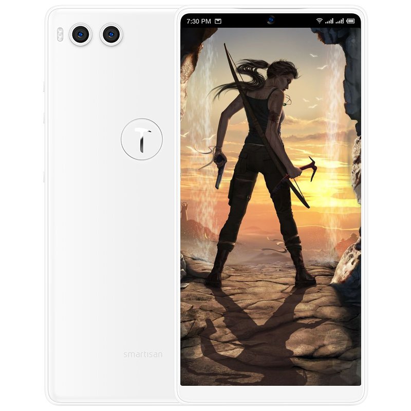 手机锤子smartisan锤子坚果r1全面屏双摄游戏手机纯白色全网通版6gb