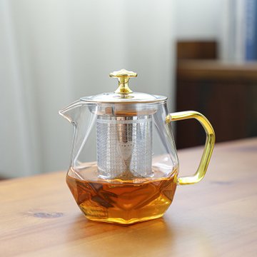 器辦公室功夫茶具茶杯鑽紋泡茶壺花茶杯(鑽紋壺 450ml)【圖片 價格