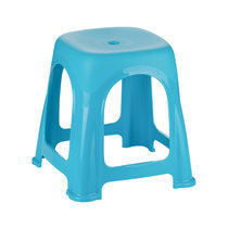 茶花塑料凳子加厚家用高凳子北欧简约高脚客厅餐桌凳子家用简约(中凳【蓝色】)