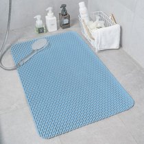 家用浴室防滑垫淋浴洗澡防滑地垫厕所卫生间卫浴防水脚垫镂空垫子(90*180cm 天蓝色)