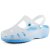 DSXN夏季新品 花朵玛丽珍二代变色平跟凉鞋厚底洞洞鞋 女沙滩鞋DD0105(天兰 W6)