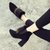 SUNTEK尖头短靴女2021秋季新款鞋子冬高跟加绒毛毛棉鞋羊反绒粗跟马丁靴(34 黑色（加绒）)