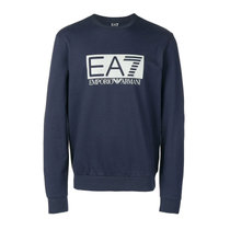 Emporio Armani男士棉质连帽字母logo长袖卫衣3GPM60-1554S码蓝 时尚百搭