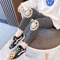 女童打底裤2022新款春秋儿童裤子春装洋气女孩弹力女宝宝春季外穿(100码建议90-100cm 3岁左右 黑色)