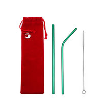 INS圣诞304不锈钢吸管套装金属吸管创意饮料吸管套装带礼袋可定制(默认 4)