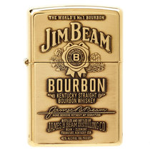 芝宝Zippo打火机 金色占边酒标JIM BEAM 254BJB929