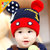 婴儿帽子秋冬季0-3-6-12个月男女宝宝帽子韩国儿童小孩毛线帽套头帽1-2岁(藏青色)