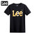 LEE男士印花logo字母短袖T恤L250232LQK11(黑色 M)