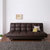 奥古拉 双人皮艺沙发床 多功能折叠沙发 日式简约时尚小户型两用(皮艺-咖啡色 其他)