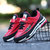 秋季新款儿童运动跑步鞋皮面男童鞋(27 黑红色)