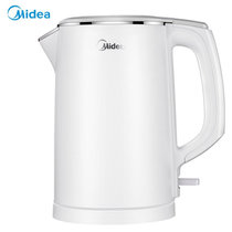 美的（Midea）电热烧水壶家用304不锈钢快速全自动断电开水壶 热水壶 WHJ1512e(珍珠白)