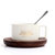 创意美式咖啡杯碟勺 欧式茶具茶水杯子套装 陶瓷情侣杯马克杯.Sy(美式咖啡杯(亚光白)+勺+木盘)