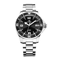 上海牌手表男机械表全自动防水200米新款3080运动潜水鬼男士腕表(黑色 钢带)
