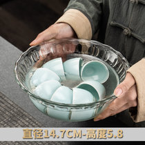 JKV电陶炉煮茶壶玻璃耐热提粱烧水泡茶全自动专用茶具蒸汽煮茶器(CB65条纹提型苹果玻璃茶洗一个 默认版本)