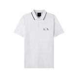 Armani Exchange阿玛尼 男士LOGO图案短袖POLO衫 6KZFGA ZJ4YZ(1100 白色 XS)