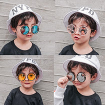 儿童眼镜酷男童韩国太阳镜男宝宝墨镜潮个性小孩韩版1-3岁太阳镜(红色)