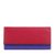 Louis Vuitton(路易威登) 蓝/紫/枚红三拼色水木纹长款按扣钱夹