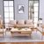 冬巢 北欧白蜡木沙发实木布艺沙发现代简约家用小户型客厅家具(单人位（科技布色布套，组合） 默认版本)