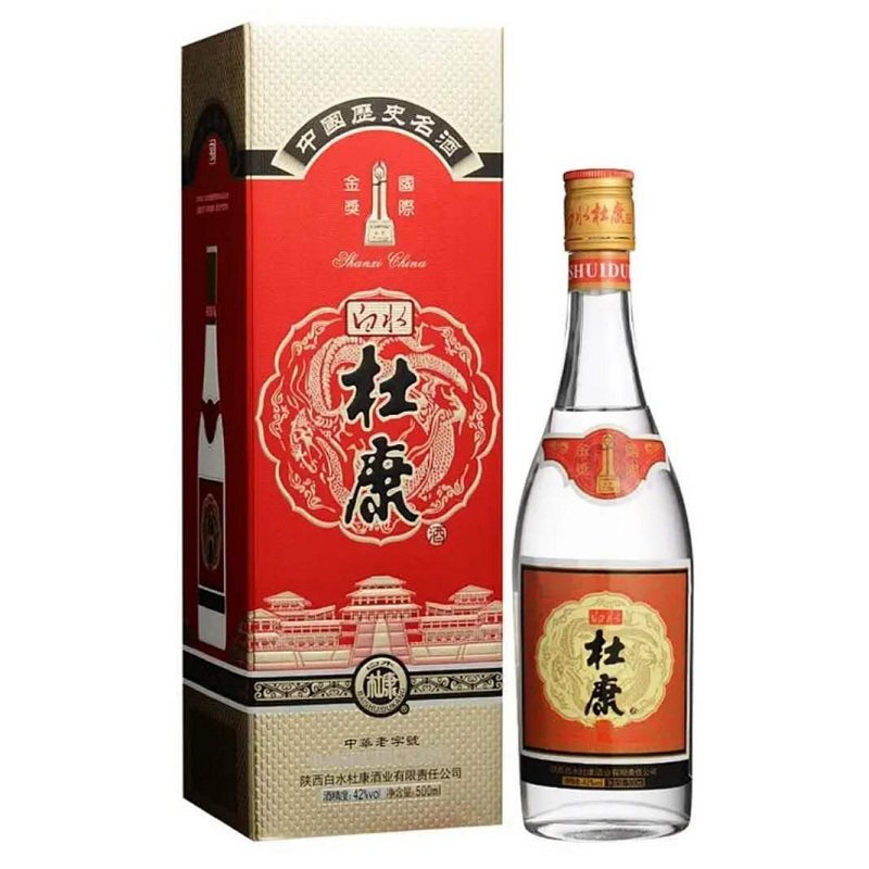 陕西白水杜康国际金奖酒42度浓香型白酒500ml瓶礼盒装2016年老酒酒厂