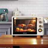 柏翠（petrus）电烤箱家用烘焙多功能全自动小型烤蛋糕32升大容量PE3035 粉色(热销)