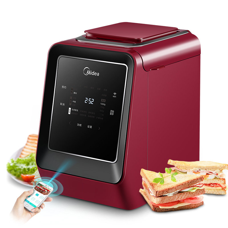 wifi智能 无管加热系统 双段控温)美的(midea)面包机/多士炉