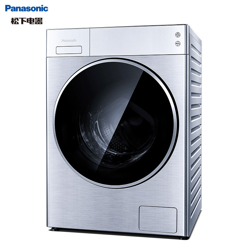 松下xqg100ld16510kg洗6kg烘全自动家用变频洗烘一体机滚筒洗衣机银色
