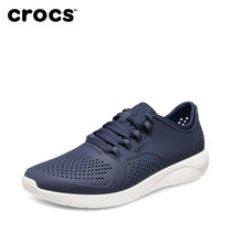 Crocs男鞋 夏季运动LiteRide徒步系带鞋 轻便柔软男鞋|204967(深蓝/白色 43)
