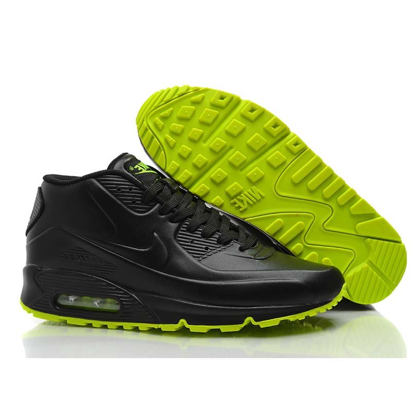 耐克nikeairmax90气垫跑鞋跑步鞋高帮男款经典软牛皮透气运动休闲旅游