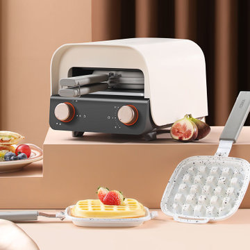 康佳早餐机轻食机华夫饼机家用蛋饼机多功能压烤机面包机kzg-ps2