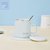 生活无忧LATTLIV带盖带勺陶瓷杯马克杯咖啡杯办公学生水杯牛奶杯370ml(白色)