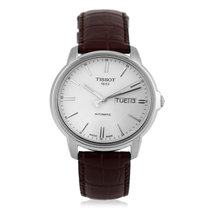 TISSOT 天梭海星系列真皮自动机械男表休闲商务指针男士手表男T065.430.16.031.00